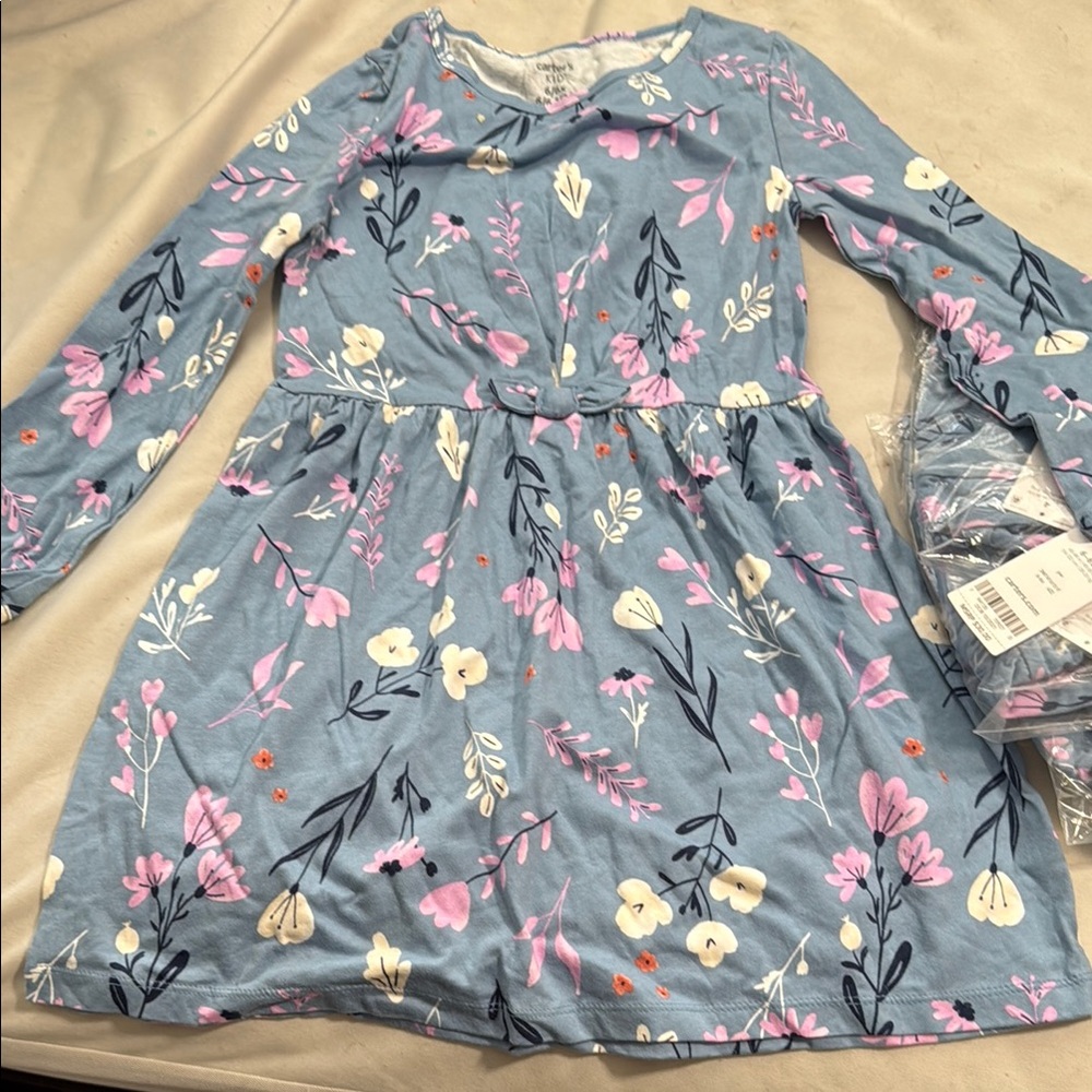 Carter's Pink and White Bell Sleeve Sundress